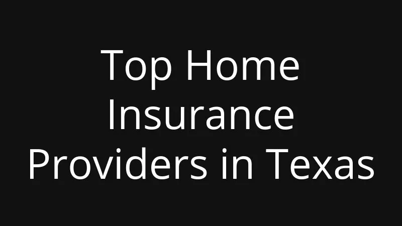 Top Home Insurance Providers In Texas